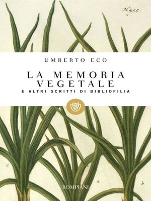 cover image of La memoria vegetale e altri scritti